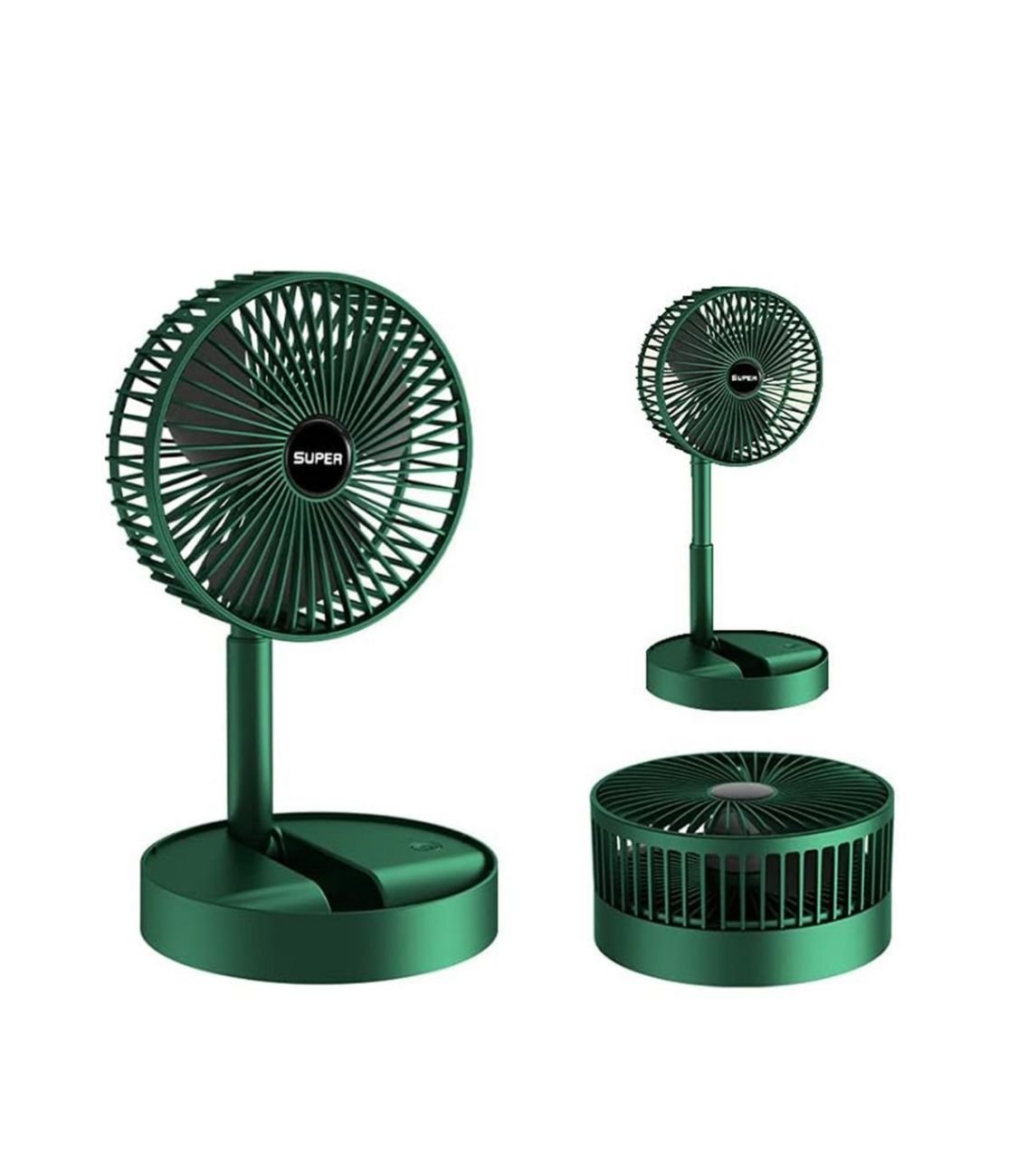 Mini Portable USB Rechargeable Folding Fan – Telescopic Desktop Cooling Fan for Home, Office & Travel